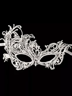 Masque Mascarade Masque Bandeau Pour Les Yeux Halloween Femme Dentelle Argent Fête