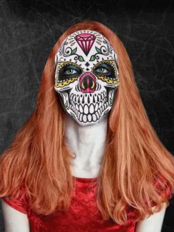 Masque De Carnaval Pour Adultes Accessoires De Costumes De Mascarade En Plastique Blanc Déguisement