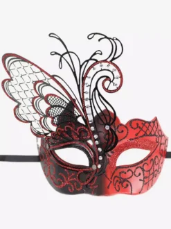 Masque De Carnaval Pour Adultes Accessoires De Costumes Cosplay Vintage De Mascarade En Plastique Noir Femme Déguisement
