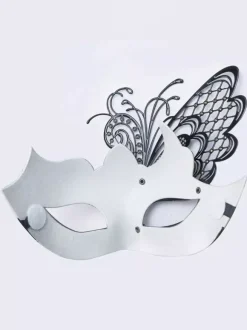 Masque De Carnaval Pour Adultes Accessoires De Costumes Cosplay Vintage De Mascarade En Plastique Noir Femme Déguisement