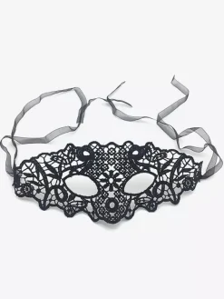Masques De Mascarade En Dentelle Gris Foncé Pour Femme Bande Des Yeux