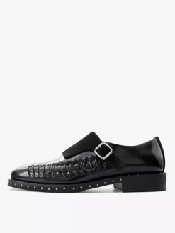 Mocassins à boucle en cuir de vache pour homme