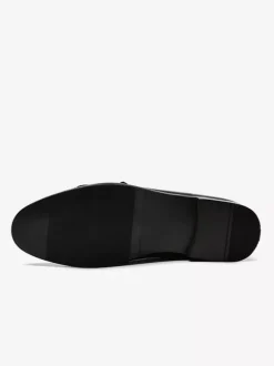 Mocassins à boucle et bout rond en cuir synthétique pour homme