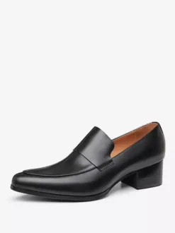 Mocassins à enfiler pour hommes chaussures habillées modernes à bout pointu en cuir de vache
