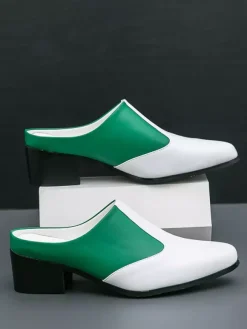 Mocassins à enfiler pour hommes chaussures à talons épais en PU