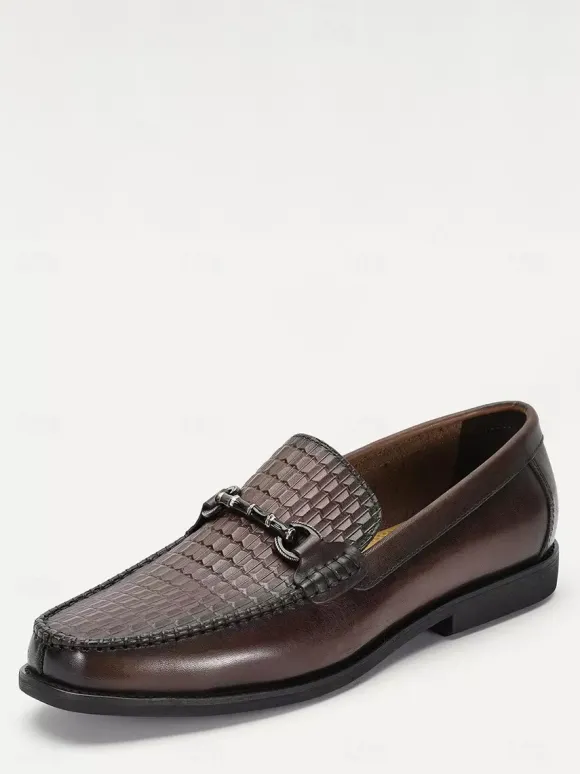 Mocassins à enfiler pour homme chaussures à talons bas en cuir de crocodile