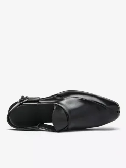 Mocassins à enfiler pour hommes chaussures à bride arrière et bout carré en PU