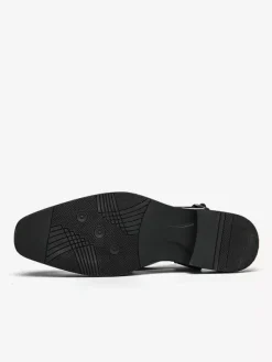 Mocassins à enfiler pour hommes chaussures à bride arrière et bout carré en PU