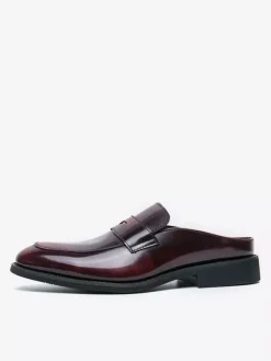 Mocassins à enfiler pour hommes chaussures en cuir respirantes style mocassins à la mode chaussures décontractées pour fêtes et activités en plein air