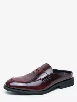Mocassins à enfiler pour hommes chaussures en cuir respirantes style mocassins à la mode chaussures décontractées pour fêtes et activités en plein air