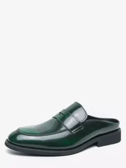 Mocassins à enfiler pour hommes chaussures en cuir respirantes style mocassins à la mode chaussures décontractées pour fêtes et activités en plein air