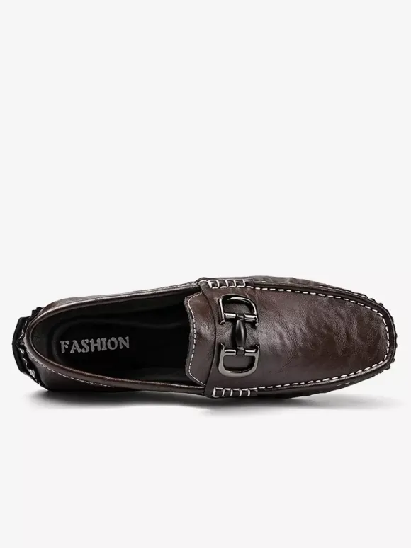 Mocassins à mors pour homme chaussures de pont en cuir à enfiler