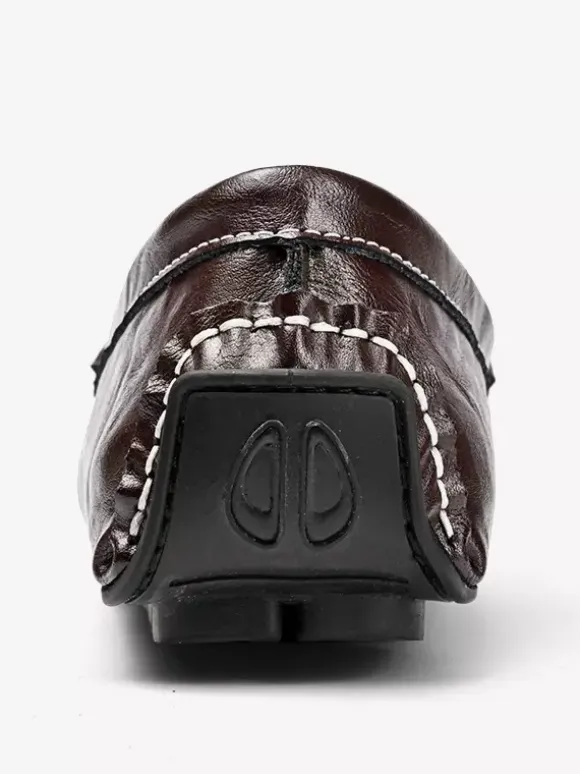 Mocassins à mors pour homme chaussures de pont en cuir à enfiler