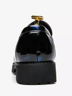 Mocassins à mors pour homme chaussures épaisses vernies antidérapantes