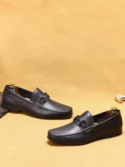 Mocassins à mors pour homme mocassins en cuir véritable semelles souples chaussures décontractées à enfiler