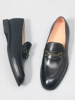 Mocassins à mors pour hommes chaussures habillées à enfiler en cuir véritable chaussures d'affaires formelles