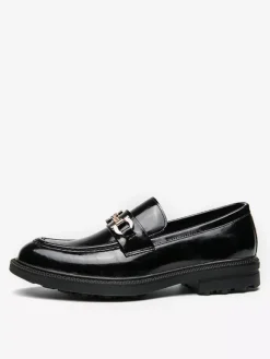Mocassins à mors pour hommes chaussures à enfiler en cuir à bout rond épais