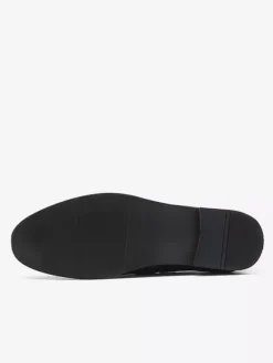 Mocassins à pampilles en daim pour hommes bout pointu talons bas chaussures de smoking chaussures à pampilles à enfiler