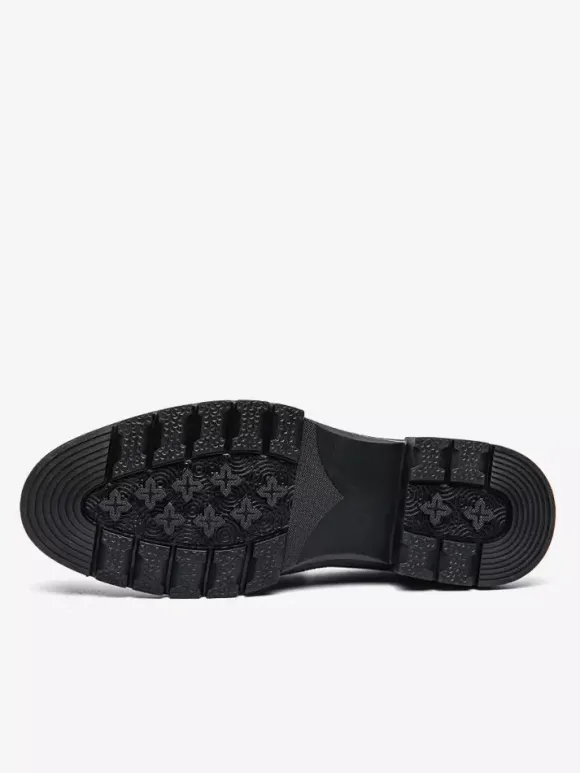 Mocassins à pampilles en daim pour hommes chaussures à enfiler bout rond antidérapantes résistantes à l'usure semelle épaisse
