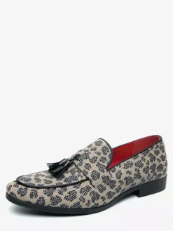 Mocassins à pampilles pour hommes chaussures à enfiler style Penny décoration mode respirant perles blanches tenue de soirée chaussures décontractées