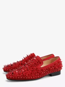 Mocassins à pointes noires pour hommes Slip-On Bout Rond Chaussures de mariage soirée