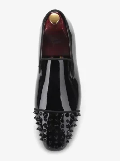 Mocassins à rivets pour hommes en cuir verni chaussures à enfiler pour bal de promo mariage