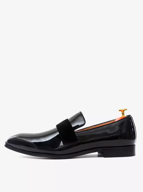 Mocassins Chaussures de Mariage Soirée hommes avec dessus en PU verni