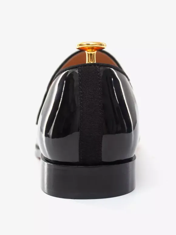 Mocassins Chaussures de Mariage Soirée hommes avec dessus en PU verni
