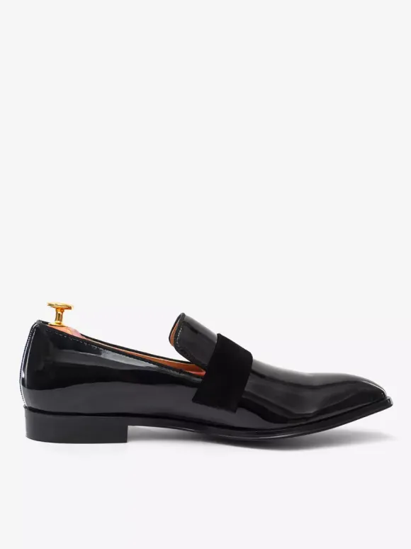 Mocassins Chaussures de Mariage Soirée hommes avec dessus en PU verni