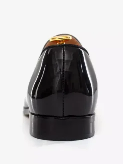 Mocassins Chaussures de Mariage Soirée hommes à bout rond et tige en PU verni