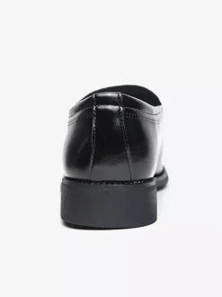 Mocassins classiques à enfiler pour hommes imprimés en cuir talons bas épais chaussures habillées rétro à bout pointu confortables légères et antidérapantes