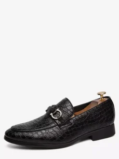 Mocassins décontractés à bout rond pour hommes chaussures en cuir