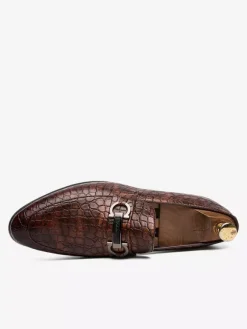 Mocassins décontractés à bout rond pour hommes chaussures en cuir