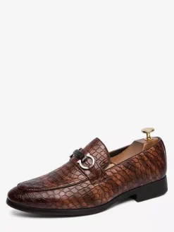 Mocassins décontractés à bout rond pour hommes chaussures en cuir