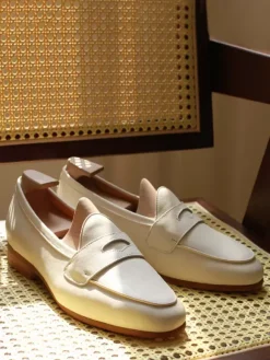 Mocassins en cuir de vache pour homme chaussures de bal de mariage