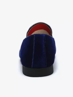 Mocassins en daim pour hommes bout rond chaussures plates à enfiler pour les bals de fin d'année