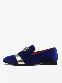 Mocassins en daim pour hommes bout rond chaussures plates à enfiler pour les bals de fin d'année