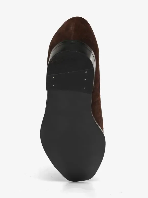 Mocassins Homme avec Bout Rond en Cuir Synthétique avec Franges Unicolore