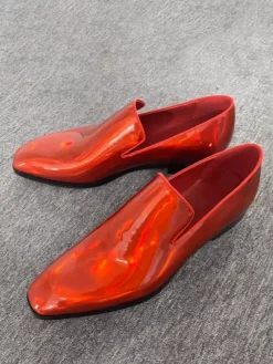 Mocassins Homme en Cuir Synthétique avec Bout Pointu Unicolore