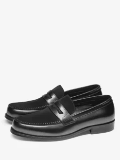 Mocassins Penny Loafer à bout rond en cuir pour homme
