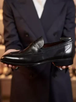 Mocassins Penny pour hommes bout carré à enfiler talons bas chaussures Penny chaussures de bal de retour à la maison de mariage