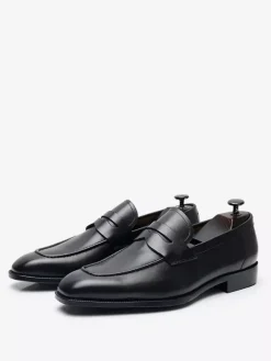 Mocassins Penny pour hommes bout carré à enfiler talons bas chaussures Penny chaussures de bal de retour à la maison de mariage