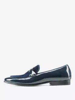 Mocassins pour hommes en cuir de vachette à bout rond chaussures habillées à enfiler