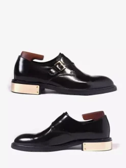 Mocassins à boucle en cuir de vache pour hommes