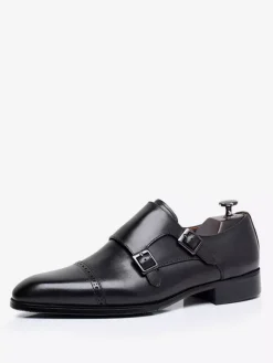 Mocassins à boucle en cuir pour homme chaussures de mariage formelles à brides