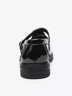 Mocassins à boucle pour homme plateforme tissée en cuir verni à bride en T à enfiler