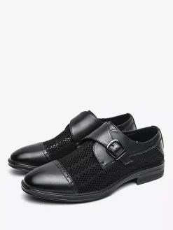 Mocassins à bout rond en cuir synthétique pour homme