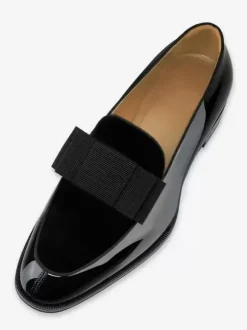 Mocassins Chaussures de Mariage Soirée hommes  bout rond  tige en PU verni
