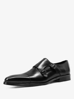 Mocassins en cuir de vache à boucle pour hommes Chaussures de mariage pour bal de promo