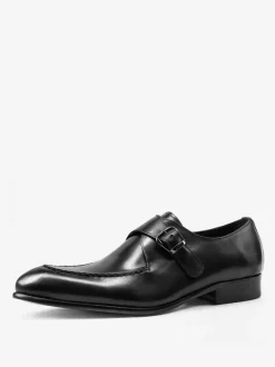 Mocassins en cuir PU pour hommes chaussures de mariage avec sangle de moine